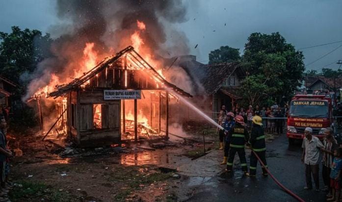 Kebakaran Rumah di Welahan Jepara, Diduga Dipicu Obat Nyamuk Bakar
