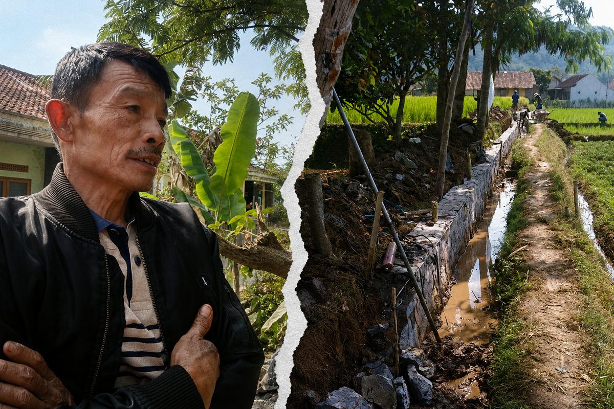 Program P3AI Bangun Irigasi 485 Meter di Desa Rancakole, Aliri 150 Hektare Sawah