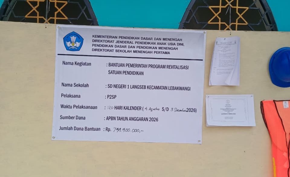 SDN 1 Langseb Mulai Gelar Revitalisasi Sekolah dari APBN Tahun 2026
