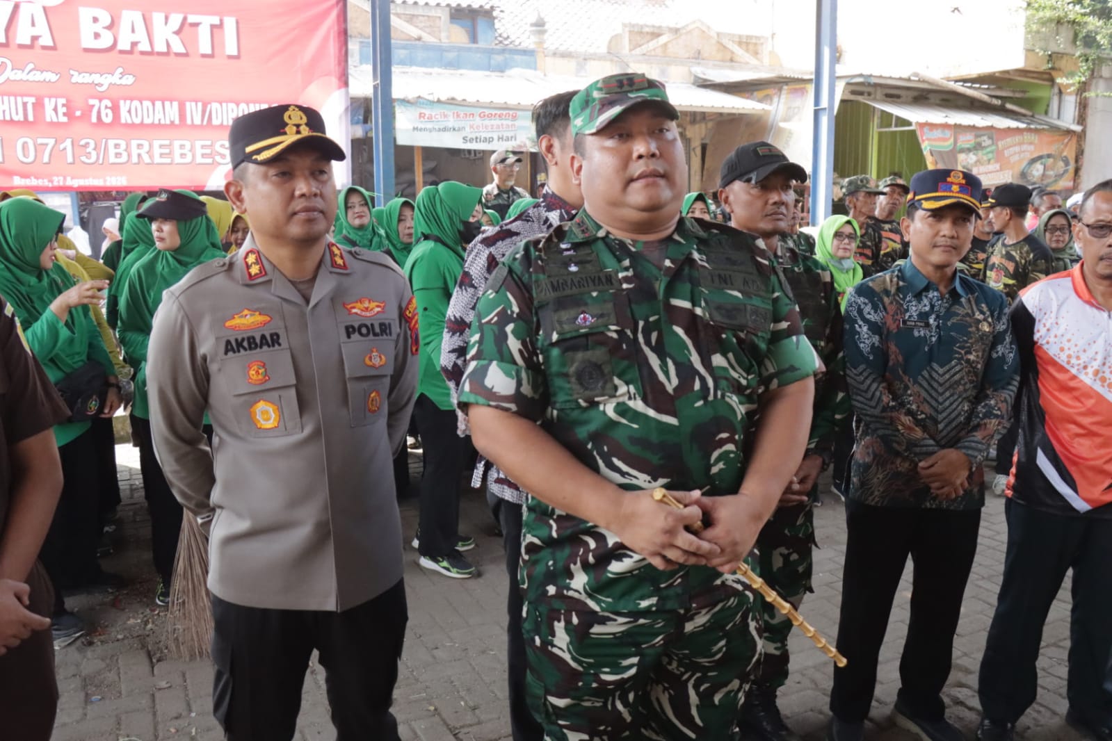 Sinergi TNI-Polri Solid, Polres Brebes Dukung Karya Bakti HUT ke-81 TNI dan HUT ke-76 Kodam IV/Diponegoro