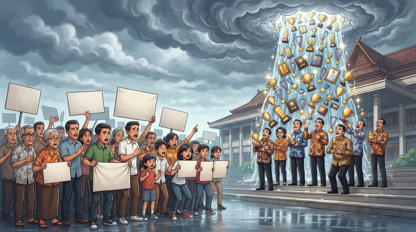 Kucuran Penghargaan Pemda Kuningan di Tengah Badai Demo dan Audiensi Masyarakat