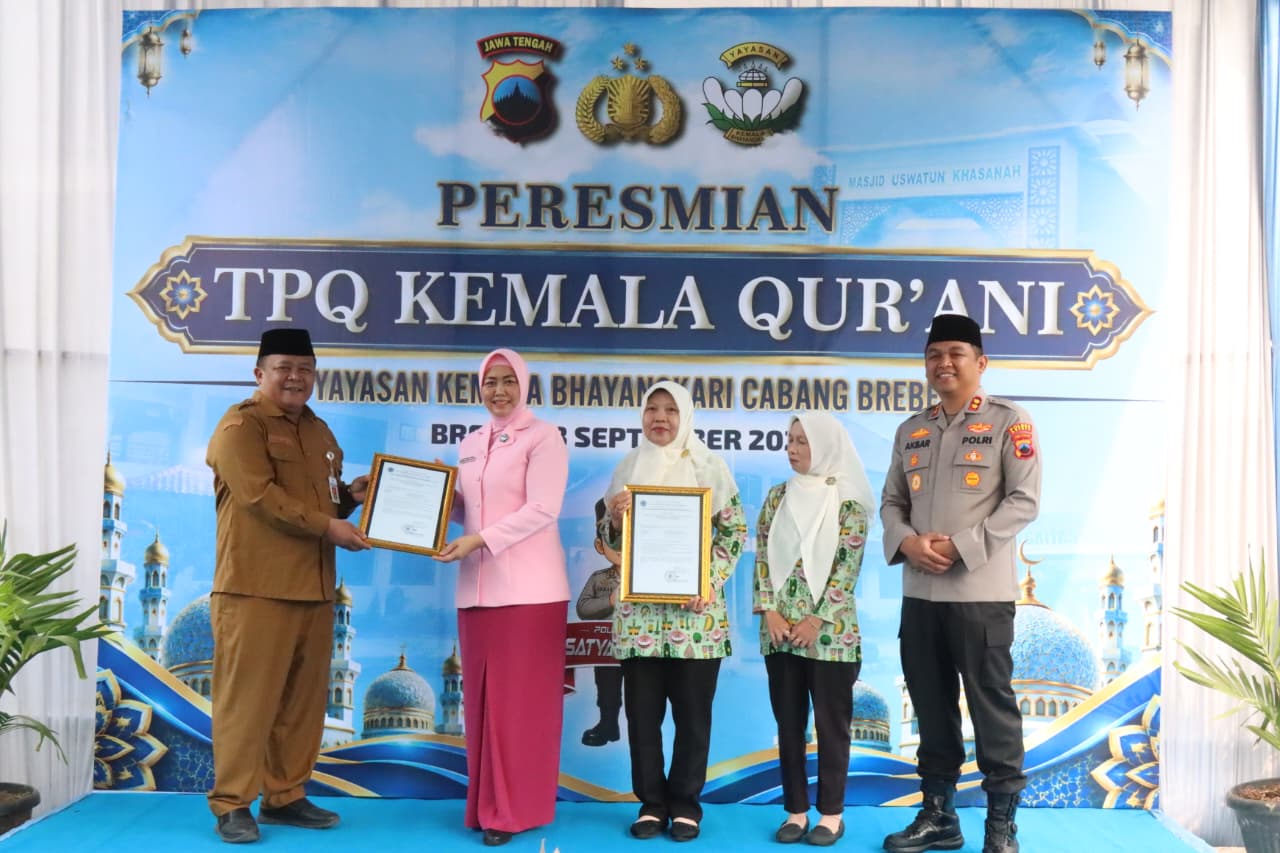 Kapolres Brebes Resmikan TPQ Kemala Qur’ani, Dorong Anak Cinta Al-Qur’an Sejak Dini