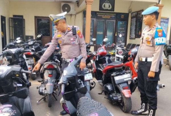 Satlantas Polres Cirebon Kota Tindak 21 Motor Knalpot Brong