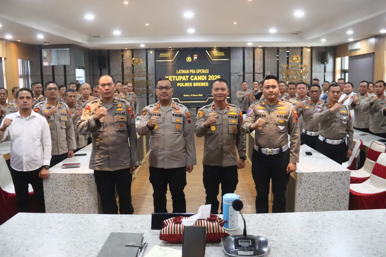Polres Brebes Gelar Latpraops Ketupat Candi 2026: Fokus pada Program Unggulan "Valet Ride" dan Pelayanan Mudik