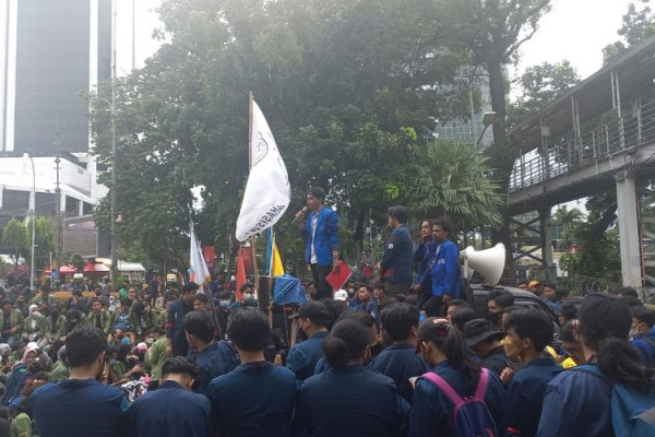 Aksi demonstrasi 21 April 2022.