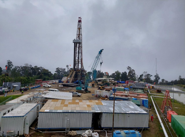 Lokasi titik pengeboran Arjuna 88 proyek PT. GeoDipa Unit Patuha 2 di Desa Sugihmukti Kec. Pasirjambu ( Photo -Lee )