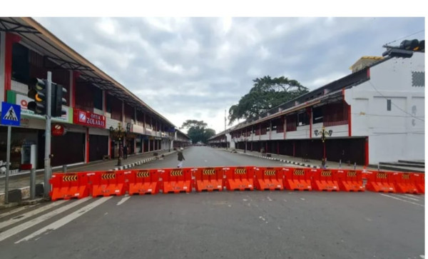 Jalan siliwangi sepi seperti kota mati